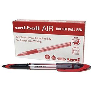 uni-ball 190520000 UB-188-L Air balpen, rode super-inkt, vervalsbestendig, vulpenpunt, 12 stuks