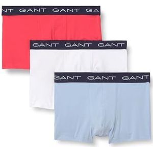 GANT Heren Trunk 3-pack ondergoed, wit, standaard (3-pack), wit, One size