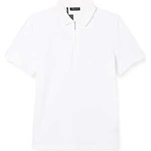 Maerz Poloshirt voor heren, met rits, puur wit, regular