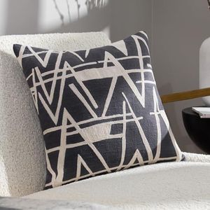 Hoem Vannes Katoen Geborduurd Veer Rich Gevuld Kussen