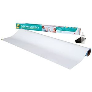 Post-it Flex Write Surface 1 Rol 914 mm x 1,219 mm wit bord afwasbaar, voor muren, deuren, borden, eenvoudige installatie