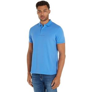 Tommy Hilfiger Heren Tommy Logo Tipped Reg Polo S/S Polo's, blauw, XS, Blauwe spreuk, XS