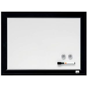 Nobo Klein Magnetisch Whiteboard met Zwart Frame, Aan de Muur te Bevestigen, Inclusief Montageset, Voor Thuis en op Kantoor, 585 x 430 Millimeter, 1903785
