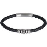 iXXXi Men Leren Heren armband Yuki Zilver Mat | 22cm