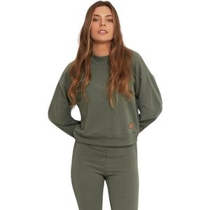 Oh!Zuza Sweatshirt voor dames H05, groen melange, L/XL-maat, Groene Melange, L/XL