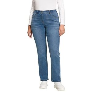 Ulla Popken Vrouwen, Straight Mandy Jeans, Denim Blue, 84, denimblauw