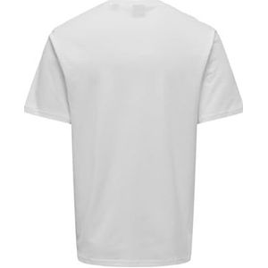 ONLY & SONS Onslamer Life Reg Logo Ss Tee Werk-T-shirt voor heren, wit (bright white), XXL