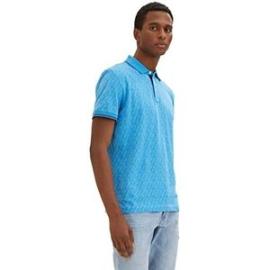 TOM TAILOR Uomini Poloshirt 1035521, 31264 - Blue Multicolor Design, XL