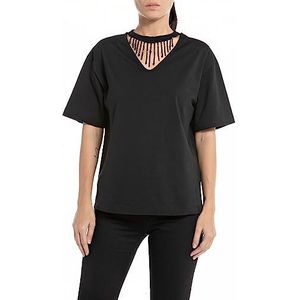 Replay T-shirt voor dames, regular fit, 098 Black, XXS