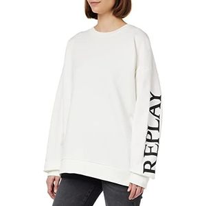 Replay Dames W3638G Sweatshirt, 707 crème, S, 707 crème, S