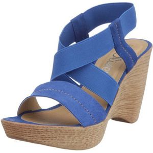 s.Oliver Casual sandalen voor dames, Blauw Blau Cobalt 867, 39 EU