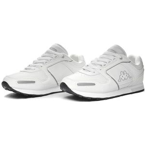 Kappa Unisex Logo Voghera 5 gymschoen, Bianco Wit Grijs Lt, 45 EU