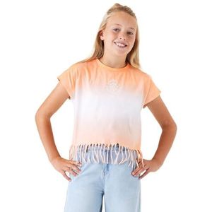 Garcia Kids T-shirt met korte mouwen voor meisjes, Citrus Orange, 128 cm