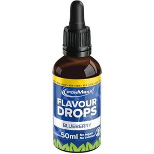IronMaxx Flavour Drops in pipetfles, smaak Blueberry, 50 ml (1 verpakking)