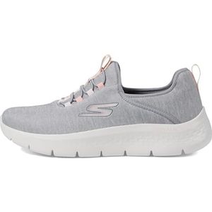 Skechers Dames Go Walk Flex - Lucy Sneakers, grijs/roze, 37 EU