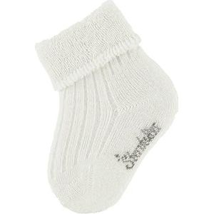 Sterntaler Babysokken voor baby's, uniseks, babysokjes, met omslag en geribbeld, volledig pluche, ecru, 14