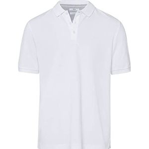 BRAX Pique poloshirt voor heren, stijl pete stretch, korte mouwen met borstzak, wit (wit), XXL