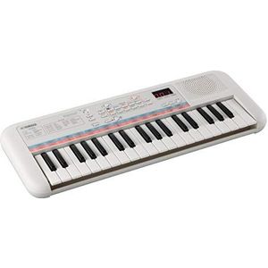 Yamaha Remie PSS-E30 Mini Keyboard, wit, compact, draagbaar toetsenbord voor kinderen met mini-toetsenbord en geweldig geluid, met mini-hoofdtelefoonaansluiting