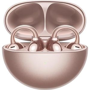 HUAWEI FreeClip, C-bridge Design voor draagcomfort, Innovatieve Open-ear luisterervaring, Al Crystal Clear Call, Superlange batterijduur, Verbinding met twee apparaten, goud