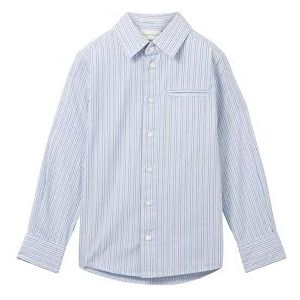 TOM TAILOR Kinderhemd voor jongens, 33808 - Midden Blue Stripe, 104/110 cm