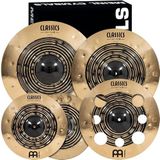 Meinl Cymbals Classics Custom Dual Expanded Cymbal Set Box Pack, Dark en Brilliant Finish - Made in Germany - voor Rock, Metal en Fusion, 2 jaar garantie, (CCDU4680)