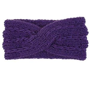 KAEHA SUN-072-04 1 stuk hoofdband voor dames, winter, elastische haarbanden, warmer, paars