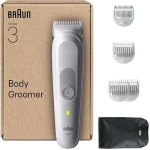 Braun Bodygroomer Series 3 BG3575, +6 accessoires, scheren & trimmen, waterdicht, grijs