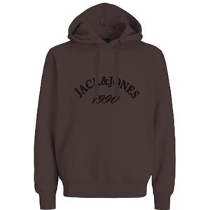 JACK & JONES Jorbleecker Branding Sweat Hood Bf, Diepe mahonie, XL