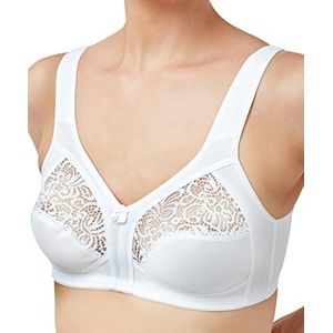 Marlon Courtney Half Lace niet-bedrade alledaagse beha voor dames, Wit, 100D