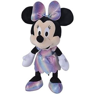 Simba 6315877018 Disney 100 jaar party, Minnie, 46 cm pluche dier, jubileumartikel, pluche figuur vanaf de eerste levensmaanden