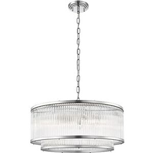 Zumaline SERGIO Cilindrische hanglamp, chroom, 6x E14
