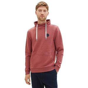 TOM TAILOR Sweatshirt voor heren, 33764 - Burned Bordeaux Melange, XL