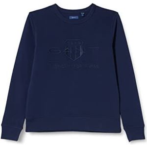 GANT Unisex Tonal Archive Shield sweatshirt, klassiek blauw, standaard, classic blue, 134/140 cm