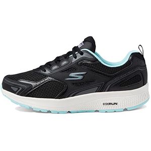 Skechers Go Run Consistent Sneakers voor dames, zwart/aqua, 35 EU, zwart aqua, 35 EU