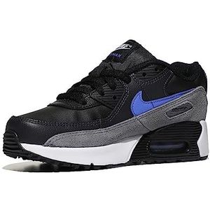 NIKE Air Max 90 LTR (Ps) sneakers voor jongens, Zwart Medium Blauw Smoke Grey Anthra, 35 EU