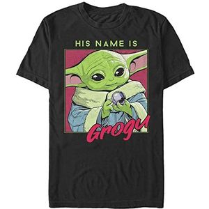 Star Wars Heren Zijn naam is Grogu T-shirt, zwart, 3XL, Zwart, 3XL/Meer tall