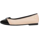 Tommy Hilfiger - TOE CAP LEATHER BALLERINA - Zachtrosé/Zwart - Ballerina's