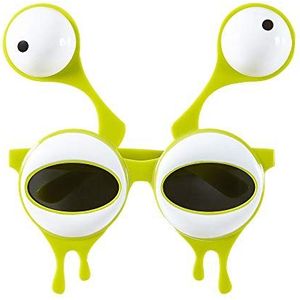 Widmann 14402 - bril Alien, met dubbele ogen, kostuumaccessoires, buitenaardse, accessoire, carnaval, themafeest