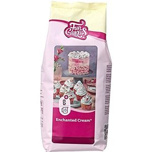 FunCakes Mix Voor Enchanted Cream: Zeer Luchtige Hagelwitte Crème, Perfect Voor Het Vullen En Afsmeren Van Taarten Of Als Topping Op Cupcakes, Halal 900 G
