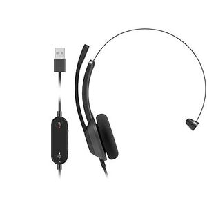 Cisco USB-hoofdtelefoon 321Q-serie - Monoaurale hoofdtelefoon met extern paviljoen en kabel, Microsoft Teams controller met USB-A, carbon zwart, twee jaar beperkte garantie (HS-W-321Q-C-USB)