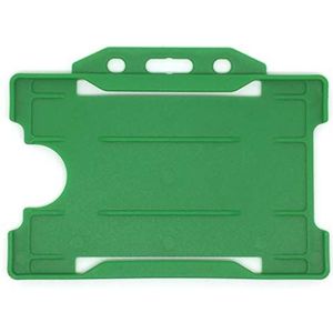 ALG ID Cards - Groene enkelzijdige stijve ID-identiteitskaart pasbadge houder (Landscape) (86 mm x 54 mm CR80)
