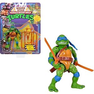 Ninja Turtles, figuur 10 cm, figuur uit de collectie Movie Star '90, Leonardo, voor kinderen vanaf 4 jaar, T00031