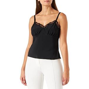 Pinko Trisha Top Crepe De Chine Onderhemd voor dames, Z99_zwart limousine, 42