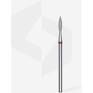 STALEKS PRO - Diamond Bit – scherpe vlam (rode ring) I set voor nagelfrezen I slijper voor elektrische slijpapparaten I nail-dril bit voor apparatieve manicure en pedicure (FA11R021/8)