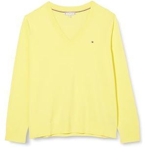 Tommy Hilfiger Trui met V-hals voor dames, Gele Tulp, M