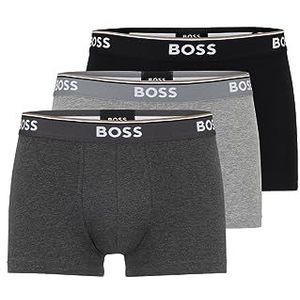 BOSS Heren Trunks, grijs/houtskool/zwart, S