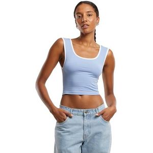 Urban Classics - T-shirt - Blauw Poeder/Wit - Dames