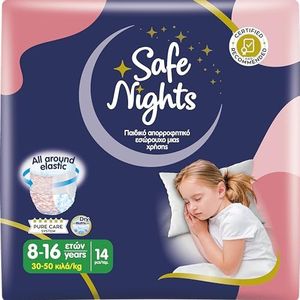Babylino Safe Nights Girl, absorberende nachtbroek voor meisjes, 8-16 jaar (30-50 kg), 14 stuks