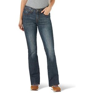 Wrangler Womens Aura direct afslanken Mid Rise Boot Cut Jean, Herfst Goud, 2