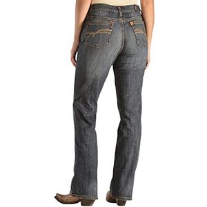 Wrangler Womens Aura direct afslanken Mid Rise Boot Cut Jean, Herfst Goud, 8 Tall